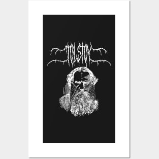 Leo Tolstoy Gothic Black Metal Posters and Art